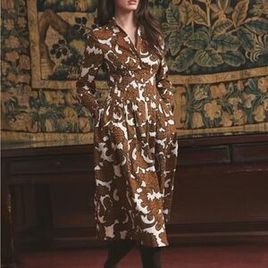 Cara Cara Cameron Dress Color: Mystic Flora Olive